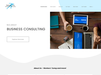 Business Consulting webdesign business hero header minimalist service
