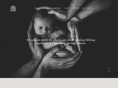 Family Photography site design dark theme family photography portfolio site ui ux website