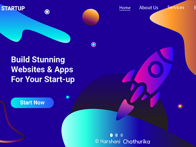 Startup website design design illustrator startup webdesign