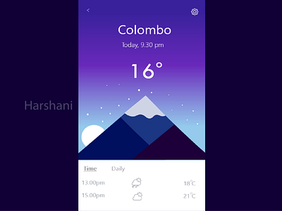 Weather app design