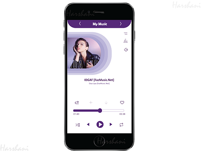 Music App illustrator ios mobile app mobile ui music album music player song track uiux