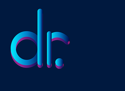 dr. logo blue design dr gradient illustrator logo logodesign photoshop typography art ux