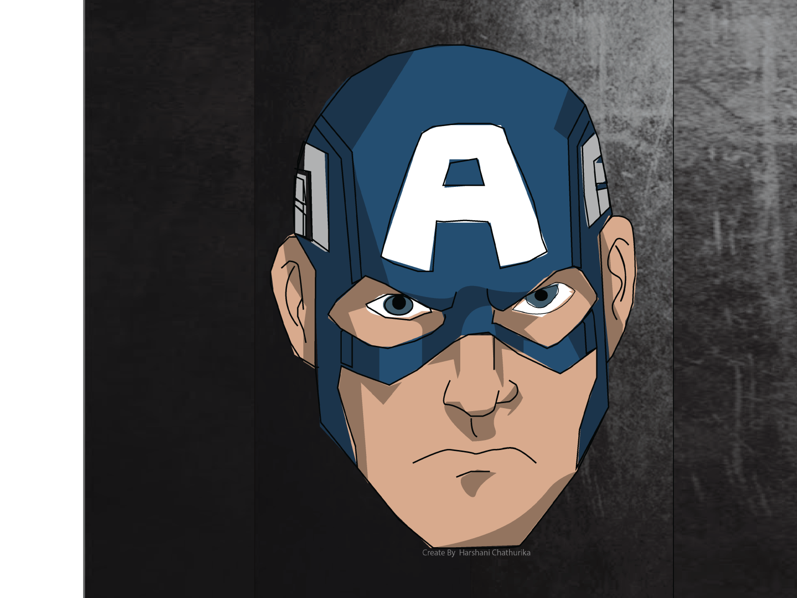 Drawing Captain America face sketch by The Scorpion Art | OurArtCorner