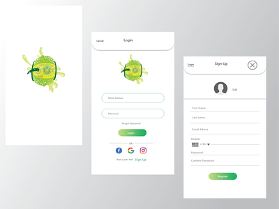 Food Delivey app Signin Page android app design food app gradient button ios login page mobile signup ui uiux welcome page