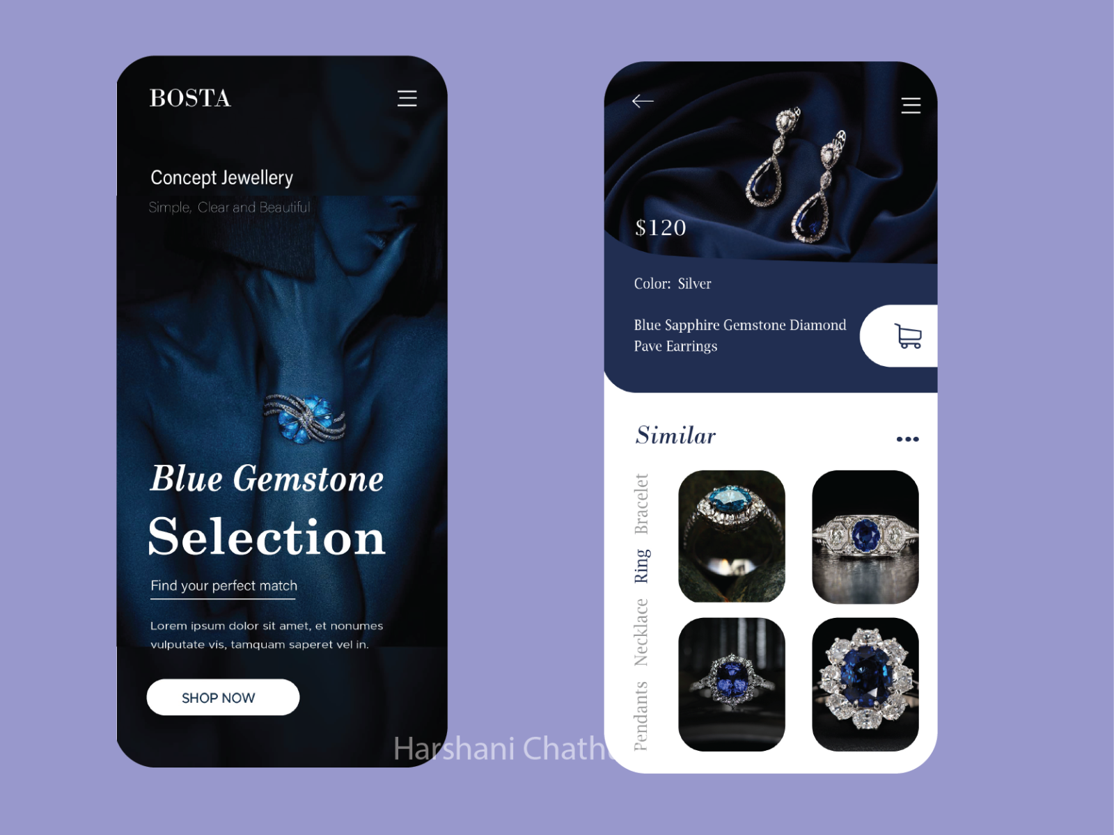 The app design for jewellery Product by Harshani Gajanayake on Dribbble