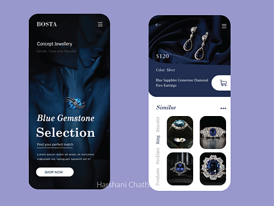 The app design for jewellery Product appdesign bluetheme jewellery mobile design mobile ui