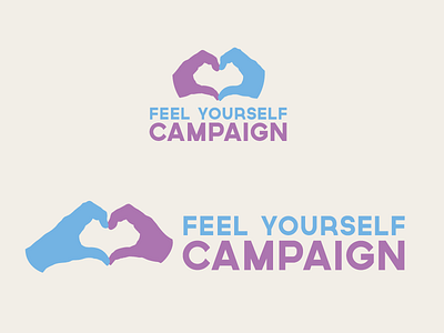 Feel Yourself Campaign blue campaign cancer charity design graphic design hands heart logo logo design organisation purple sans serif