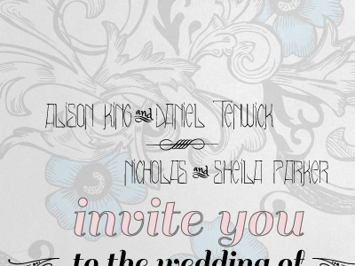 Wedding Invitation for a close friend a5 illustrator invitation invite wedding