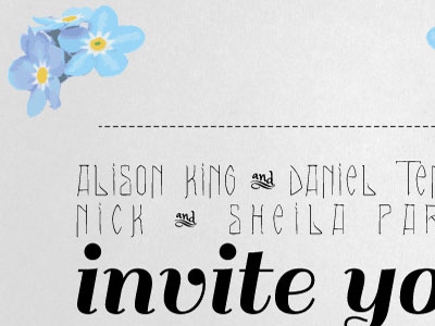 Finalised Wedding Invitation a5 illustrator invitation invite wedding