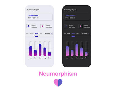 Neumorphism Report Design