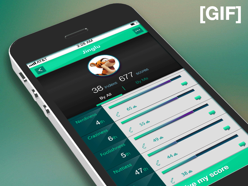 Ranking Screen Animation Export animation app gif mobile app ui user interface