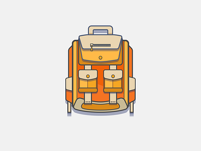 Backpacks backpack bag flat illustration