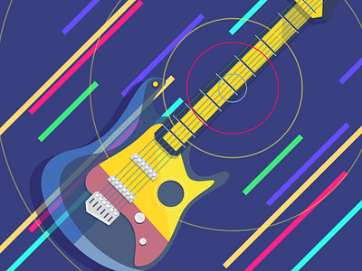Muse guitar illustration music