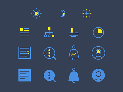 Night Mode Icon Set flat icon night tool ui