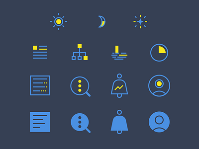 Night Mode Icon Set