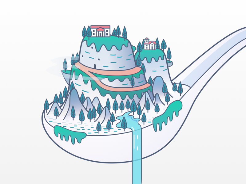 Floating Spoon by Jinglu Li on Dribbble