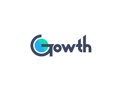Global Growth Logo flat global globe growth logo typography
