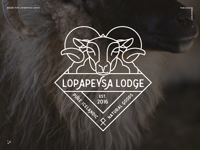 Single-Color Logo for Icelandic Sheep Farm brand identity branding business card design graphic design illustration logo vector