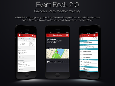 Event Book - Themes calendar event book ios iphone maps techcrunch weather