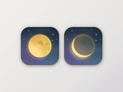 Daily UI #005 App Icon app daily daily ui daily ui 005 icon lunar moon ui