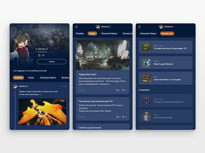 Daily UI #006 User Profile 005 app daily dark fanart game profile rpg ui web