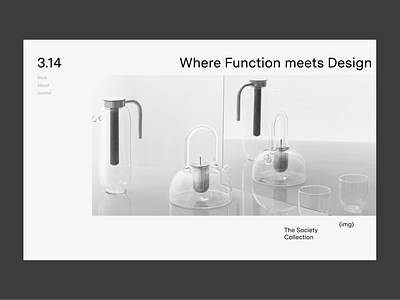3.14 — Homepage design interface minimal typography ui web website