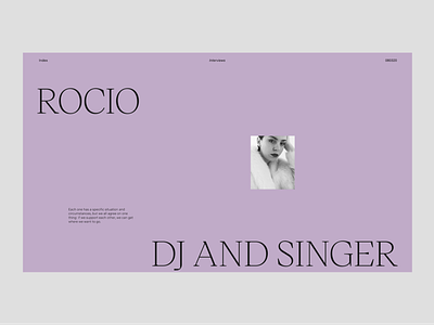 Women – Interview *Rocío design interface minimal typography ui web website