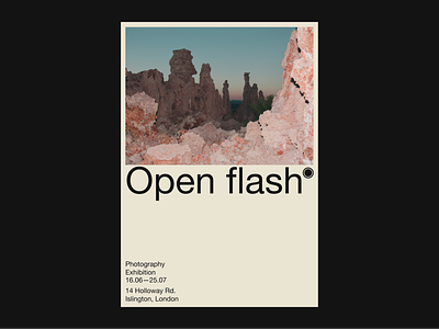 Open flash — Poster branding design photo photography poster print typography