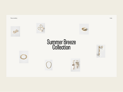 Summer Breeze — 01 design ecommerce interface minimal typography ui web website
