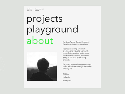 Jose sentis — 02 design interface minimal portfolio typography ui web website