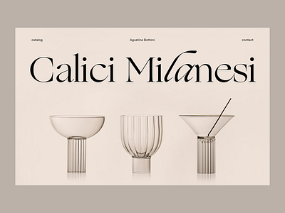 Calici Milanesi — 01 design interface photography typography ui web website
