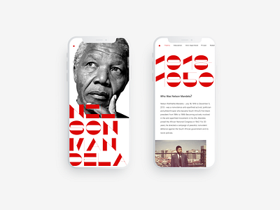 Nelson Mandela – mb design typography ui web website