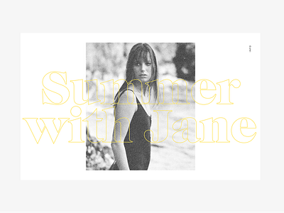 Summer with Jane design interface photoshop typography ui web website