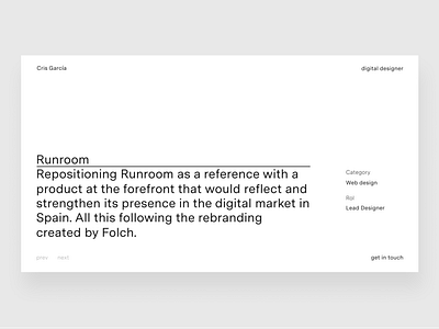 Detail from my new portfolio design interface typography ui web website