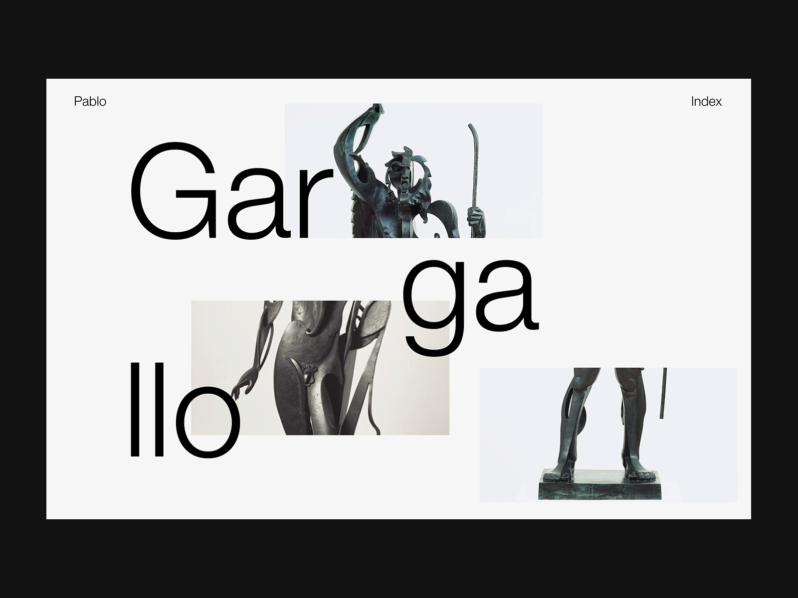 Gargallo animation design interface minimal typography ui web website
