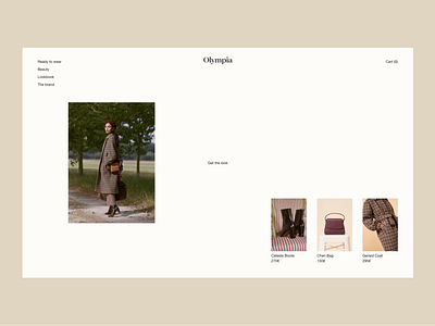 Olympia — Detail page design interface minimal typography ui web website