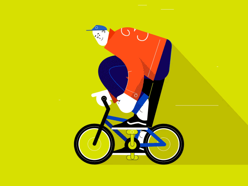 Biker animation biker character character animation characterdesign design flat illustration