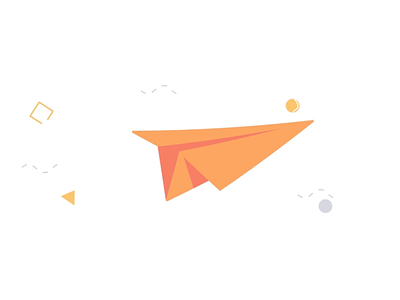 Journey after effects animation bodymovin flat design gif json loop looping lottie paper plane paperplane ui ui animation