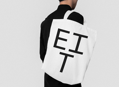 EVERYTHING IS TEMPORARY - TOTE BAG - EIT aesthetic behance black and white branding clean design identity minimal totebag type typography