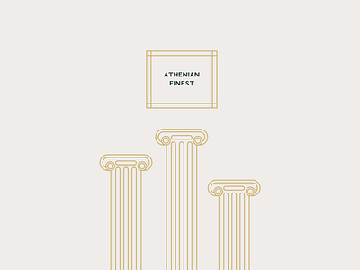 Athenian Finest aesthetic ancient greece athens bar behance branding clean columns design greece greek identity illustration menu minimal restaurant type typography