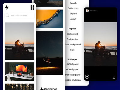 Snapshot - Mobile view design responsive