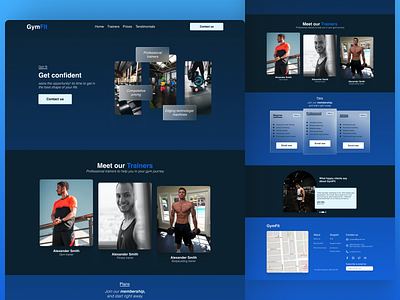 Fitness landing page design fitness gym landing page ui ux website