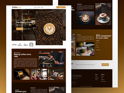 CoffeeLand - cafe landing page