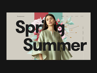 Spring & summer fashion uiux webdesign website