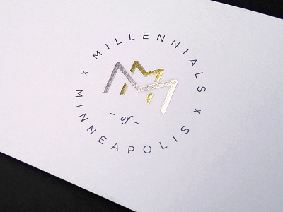 Millennials of Minneapolis brand foil logo m minneapolis mpls silver gold