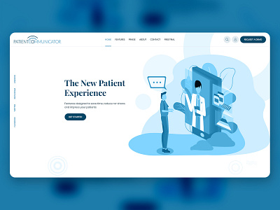 Patient Communicator website Redesign clean clean ui creative home pagedesign homepage illustraion illustration art work