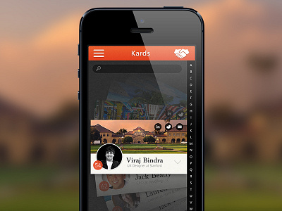 Kards: Klout Cards app design interface iphone klout ux