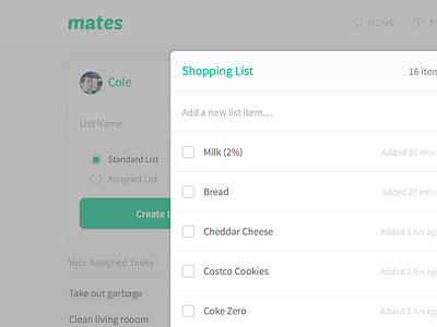 Mates: List