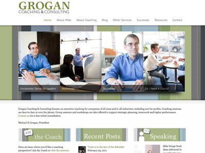 Grogan Coaching & Consulting Website coaching website