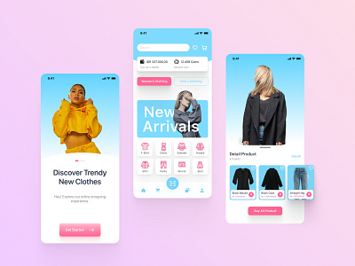 Clothing E-commerce App app art branding design e commerce ecommerce fashion illustration logo shop ui uidesign ux uxdesign vector web